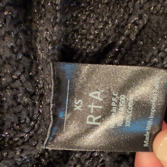 RtA Serge Metallic Cable Knit Cardigan Gretta Luxe - Picture 6 of 8